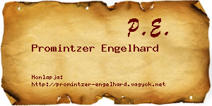 Promintzer Engelhard névjegykártya
